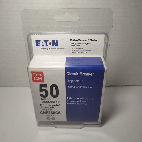 EATON CHF250CS 50 Amp Cutler Hammer Double Pole Circuit Breaker - Picture 1 of 5